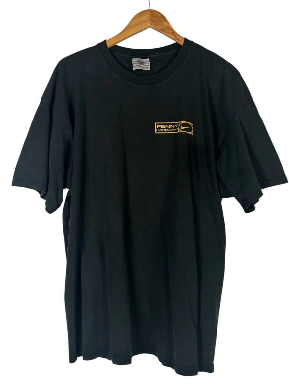 Nike Vintage 90's Penny Hardaway Black T-Shirt Tee USA Made Double Sided Mens XL